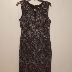 Scarlett | Black & Silver Sparkle Sheath Dress